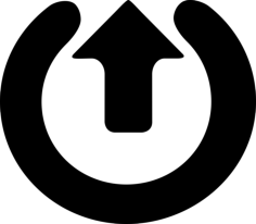 Circular Upload Sign Sketch Style Svg Vector, Free Vectors File